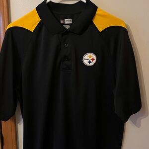 NFL STEELERS ✨ Black and Yellow Polo with Team Logo Size Large